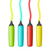 Set of multicolored markers