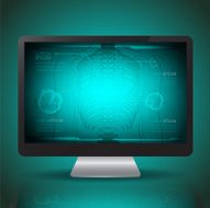 X-ray body on computer screen