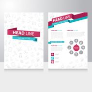 Abstract color Education study Brochure Flyer design vector template
