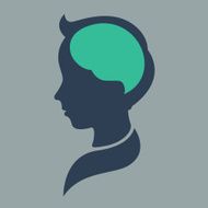 Thinking Concept silhouette child head abstract brain N2