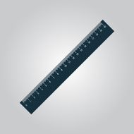 Straightedge vector icon N3