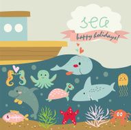 Cute marine background N2
