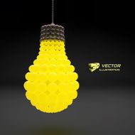 Lightbulb Idea concept 3d vector illustration