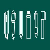 Pen icons set great for any use Vector EPS10