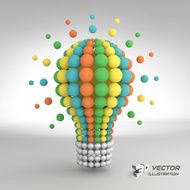 Lightbulb Idea concept 3d vector illustration N2
