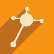 Flat with shadow icon and mobile applacation molecules N5