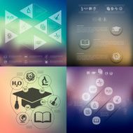 education infographic with unfocused background N91