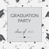 Graduation Party Invitation Postcard Template