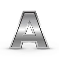 3d metal letter A N2