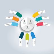 Circle number diagram options step by template flowchart