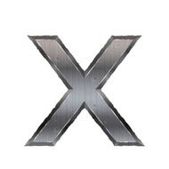 3d metal letter X