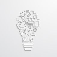 Vector modern lightbulb of the icons N4