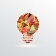 Vector Light Bulb illustration made with triangles