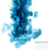 Liquid ink cloud Vector abstract background Isolated element N3