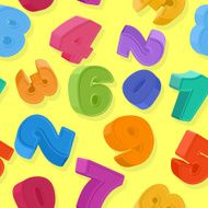 Background of colored numbers Seamless pattern numbers for chil