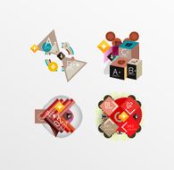 Set of abstract geometric shapes with options N42