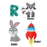Cartoon R alphabet