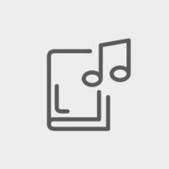 Music book thin line icon N4