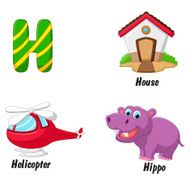 Cartoon H alphabet