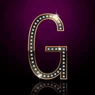 3d elegant diamond letter G