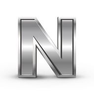 3d metal letter N N2