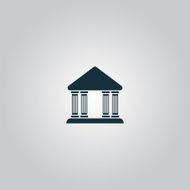 court building vector icon