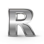 3d metal letter R N2