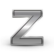 3d metal letter Z N2