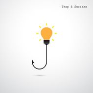 Hooks and light bulbs Trap success concept Business idea