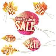 Back to School Sale tags EPS 10