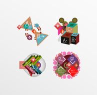 Set of abstract geometric shapes with options N44