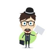 businessman holding blank sign N7