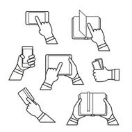 Information fransfer concept icons clip-art