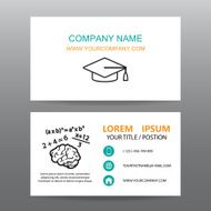 Business card vector background Professors or teachers