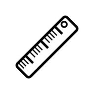 Ruler symbol icon vector illustration eps10 on white background