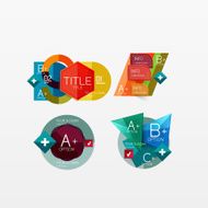 Set of modern geometric infographic web layouts N18