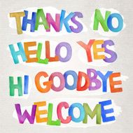 Vector watercolor phrases and words N2