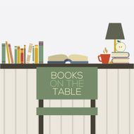 Flat Design Books On Table