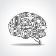Brain of gears vector illustration