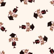 graduate student cartoon sticker icon N8