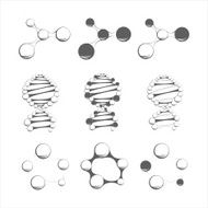 Set of molecule icons