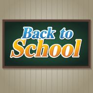 Back to school on blackboard