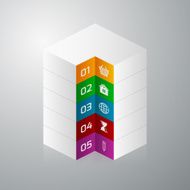 Vector illustration isometric square info graphics