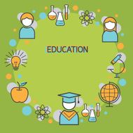 Education Linear Icons Frame N3