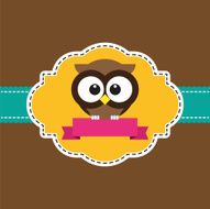 Owl invitation card template