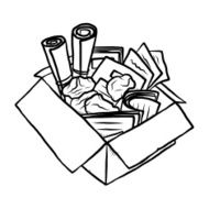 paper trach in box