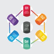 Modern infographics design options circle banner Vector