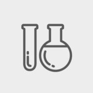 Test tube thin line icon N8