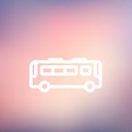 Bus thin line icon N3