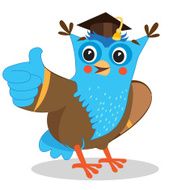 Cute owl giving a thumbs up sign gesture N2